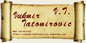 Vukmir Tatomirović vizit kartica
